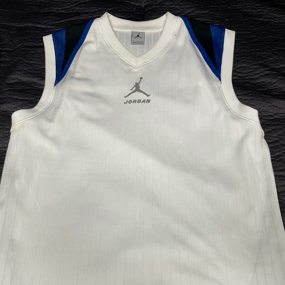 Jordan White/Black/Silver Jumpman tank top. Worn only twice.